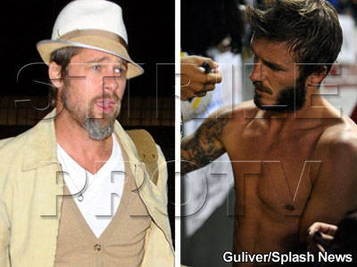 Brad Pitt sau David Beckham? Care e mai sexy cu barba?