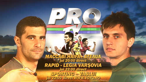 LIVE pe Voyo.ro. Maccabi Haifa - Steaua Bucuresti 5-0, 22:00 Sporting Lisabona - FC Vaslui