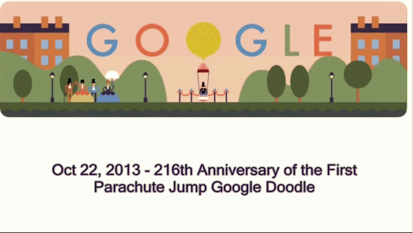 André-Jacques Garnerin, autorul primului salt cu parasuta, este celebrat printr-un Google Doodle