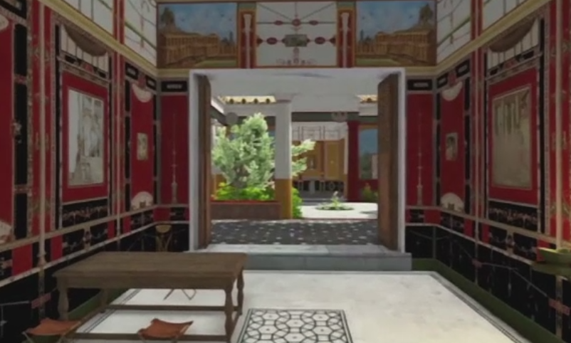 O vila din Pompei, distrusa de eruptia vulcanului Vezuviu, reconstruita virtual in 3D. Cum arata