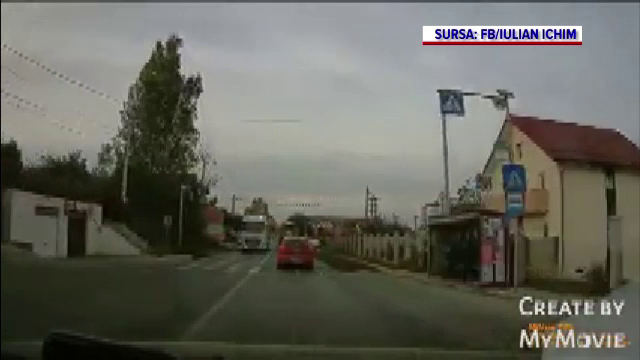 Un șofer din Iași, filmat în timp ce conducea haotic. O minune a făcut ca acesta să nu provoace o tragedie