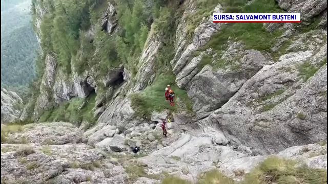 Operațiune complexă a salvatorilor montani, în Munții Bucegi. Un alpinist de 62 de ani a căzut în gol de la 12 metri