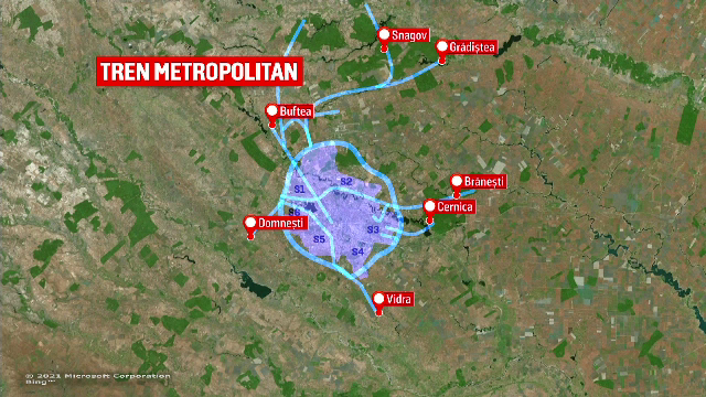 Trenul metropolitan București-Ilfov va costa 600 de milioane de euro